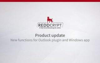 REDDCRYPT Product update: New functions for Outlook plugin and Windows app