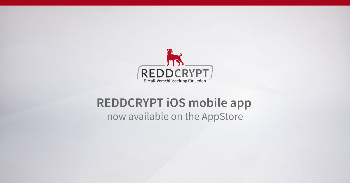 REDDCRYPT mobile app now available on the AppStore