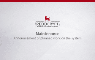 Planned maintenance work on the REDDCRYPT system